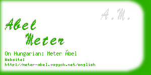 abel meter business card