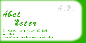 abel meter business card